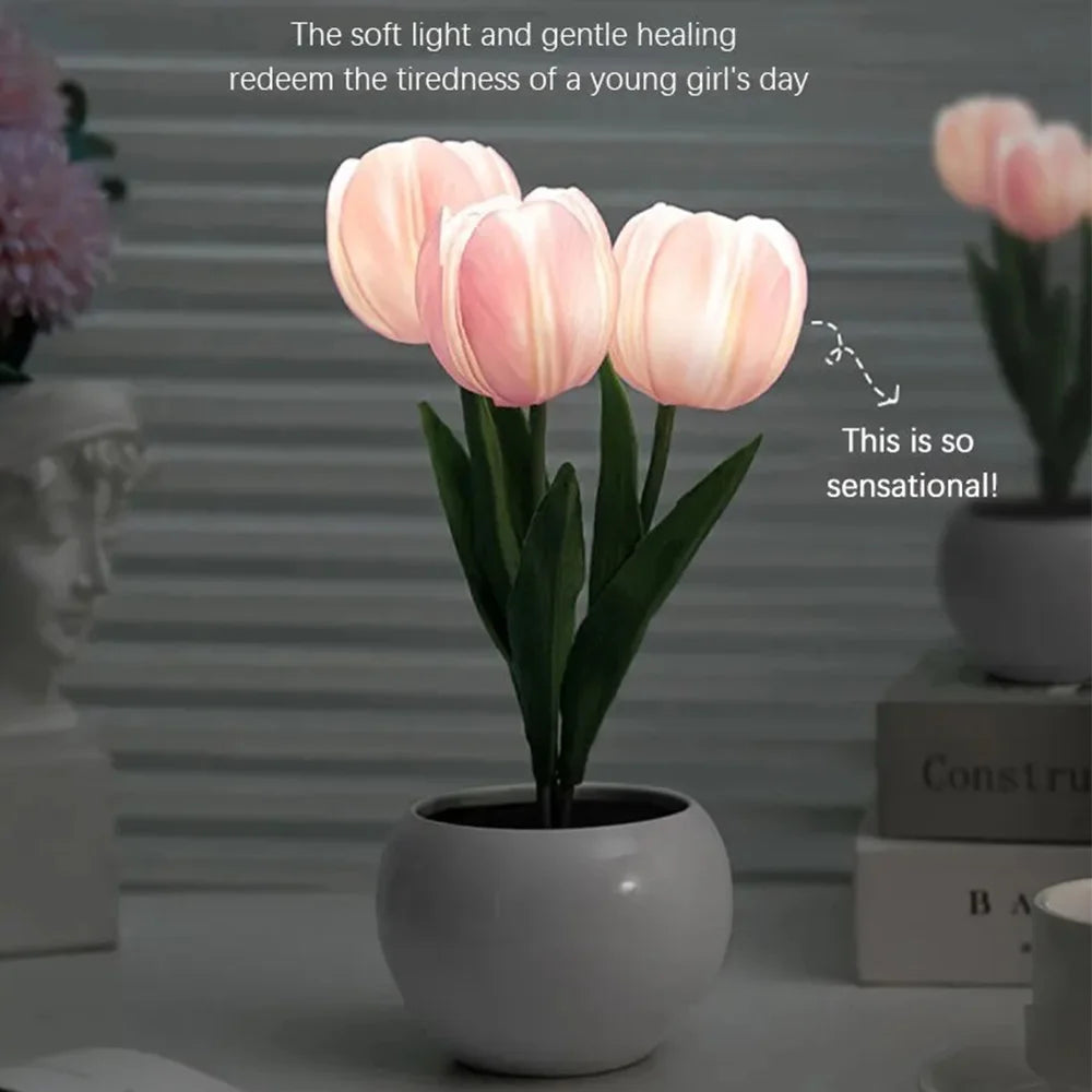 LED Tulip Lamp Night