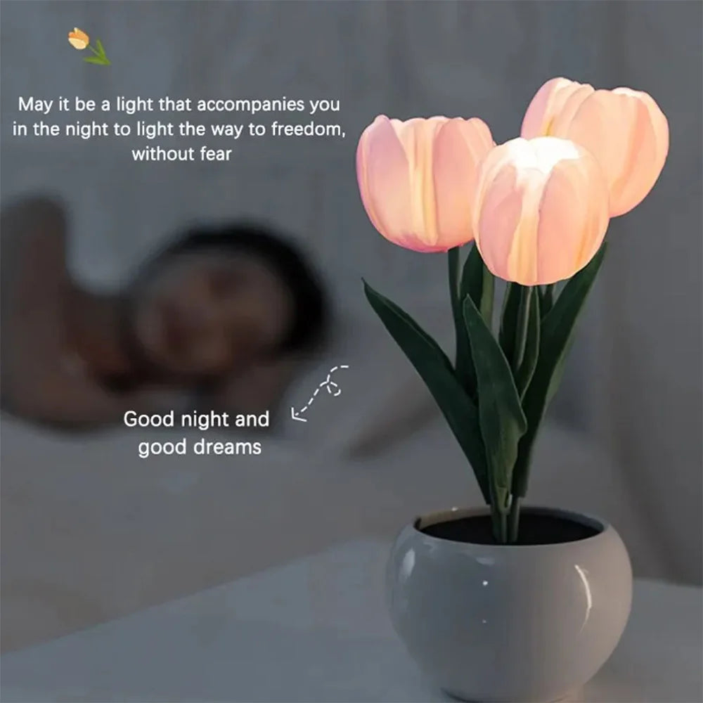 LED Tulip Lamp Night